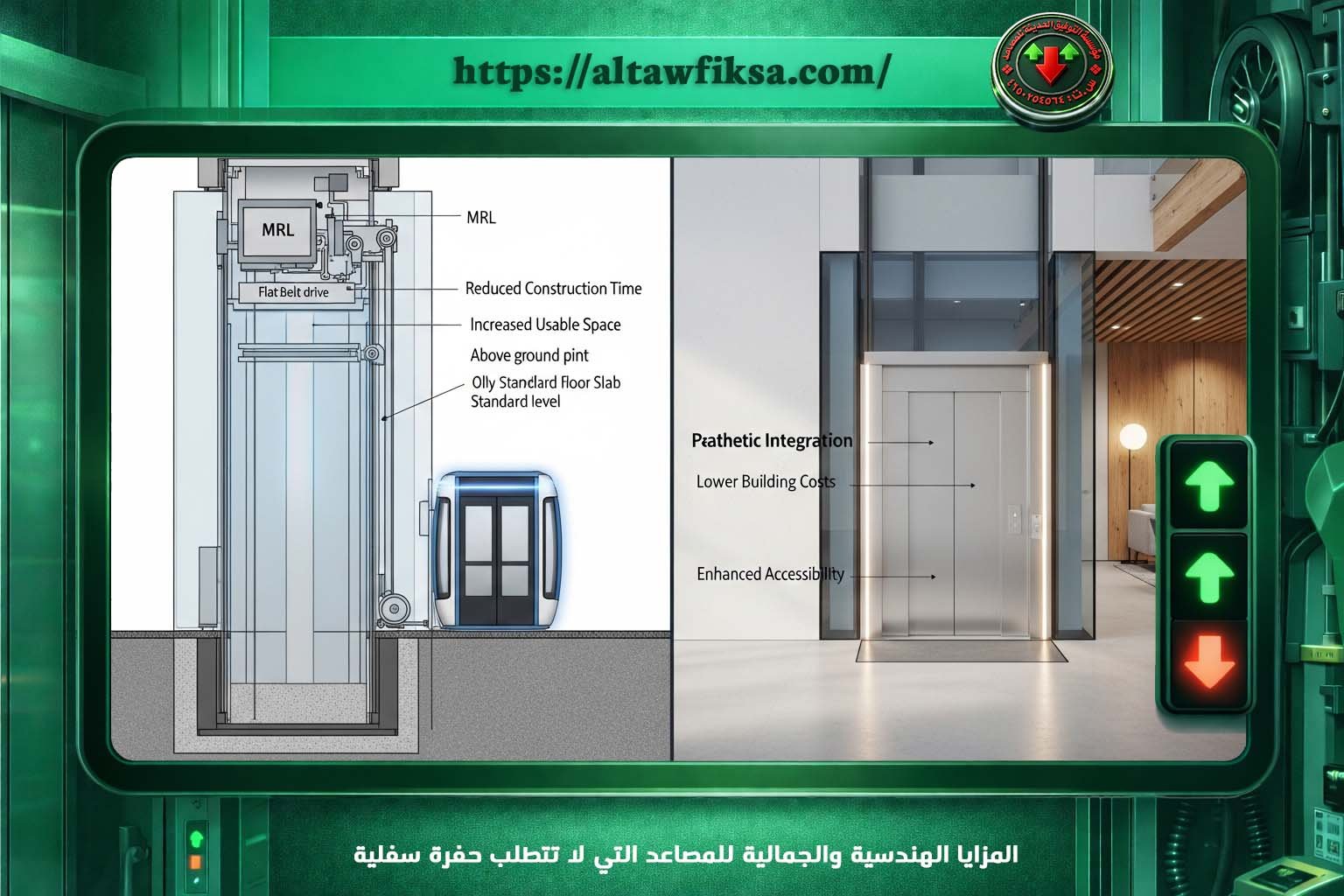 تركيب مصاعد بدون حفر