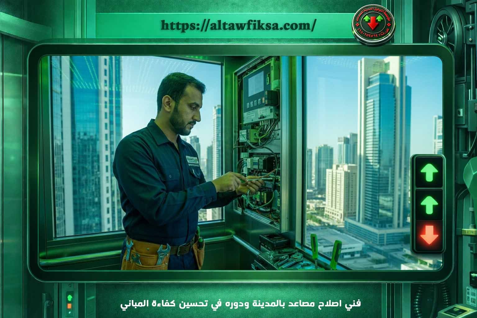 فني اصلاح مصاعد بالمدينة