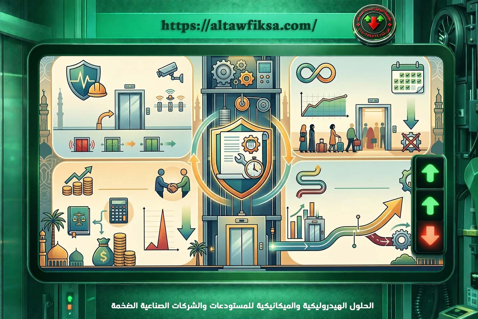 فحص مصاعد دوري المدينة